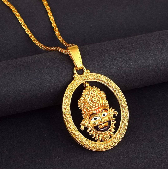 Khatu Shyam Ji locket pendant Special Meenakari Face Rope Chain Pendant Locket Jewelry For Unsiex