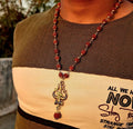 🕉️ Gold Plated Rudraksha OM Shiva Trishool Necklace 📿