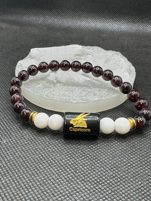 Capricorn Zodiac Natural Gemstone Bracelet