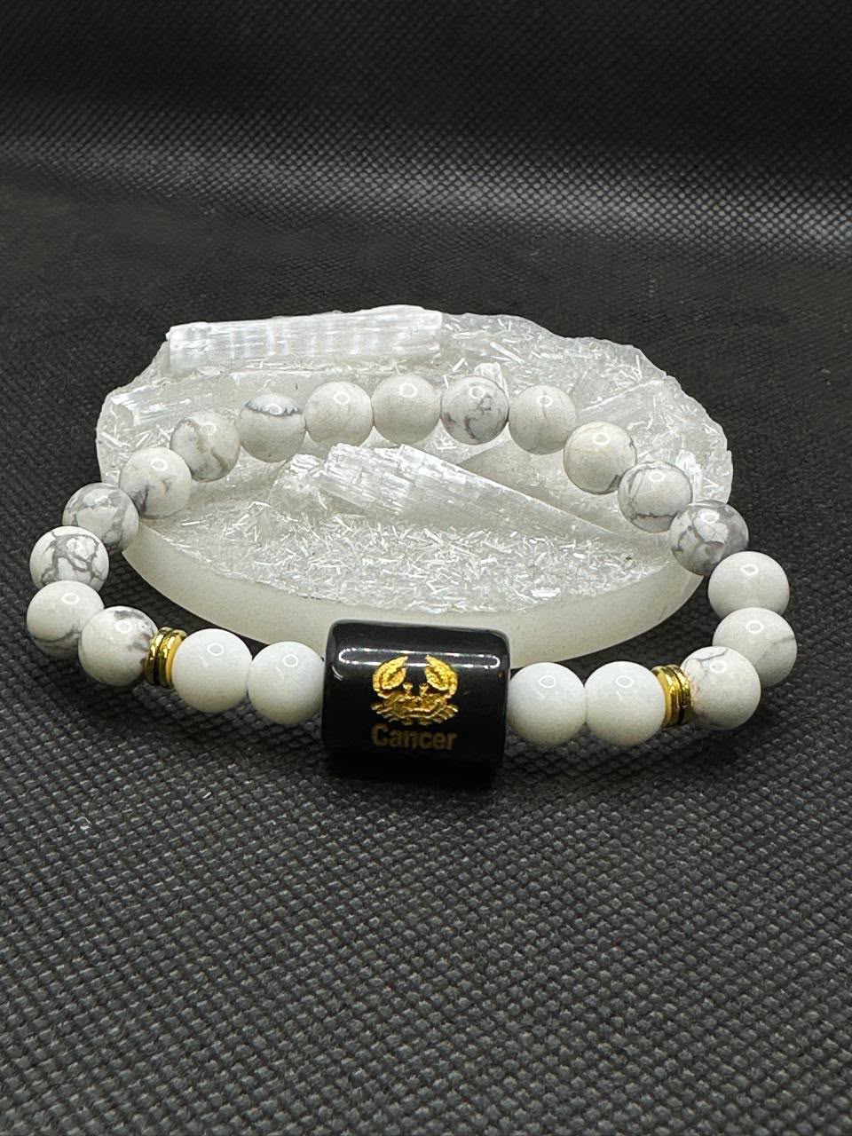 Cancer Zodiac Natural Gemstone Bracelet