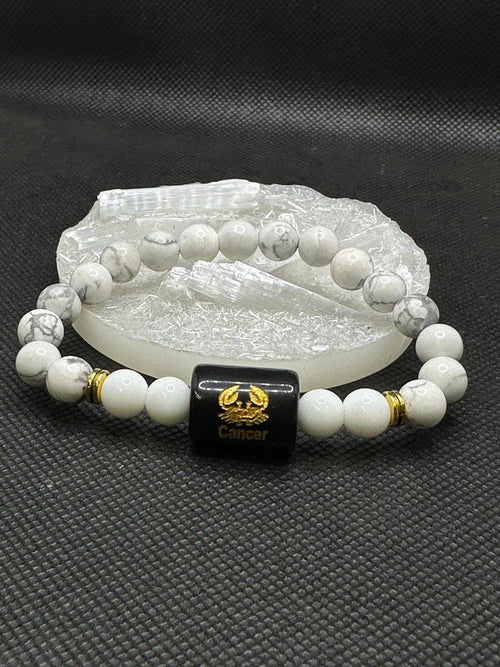 Cancer Zodiac Natural Gemstone Bracelet