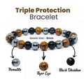 Triple Protection Bracelet to promote healing, preventing diseases, frequent injuries & mishappenings. (Unisex)